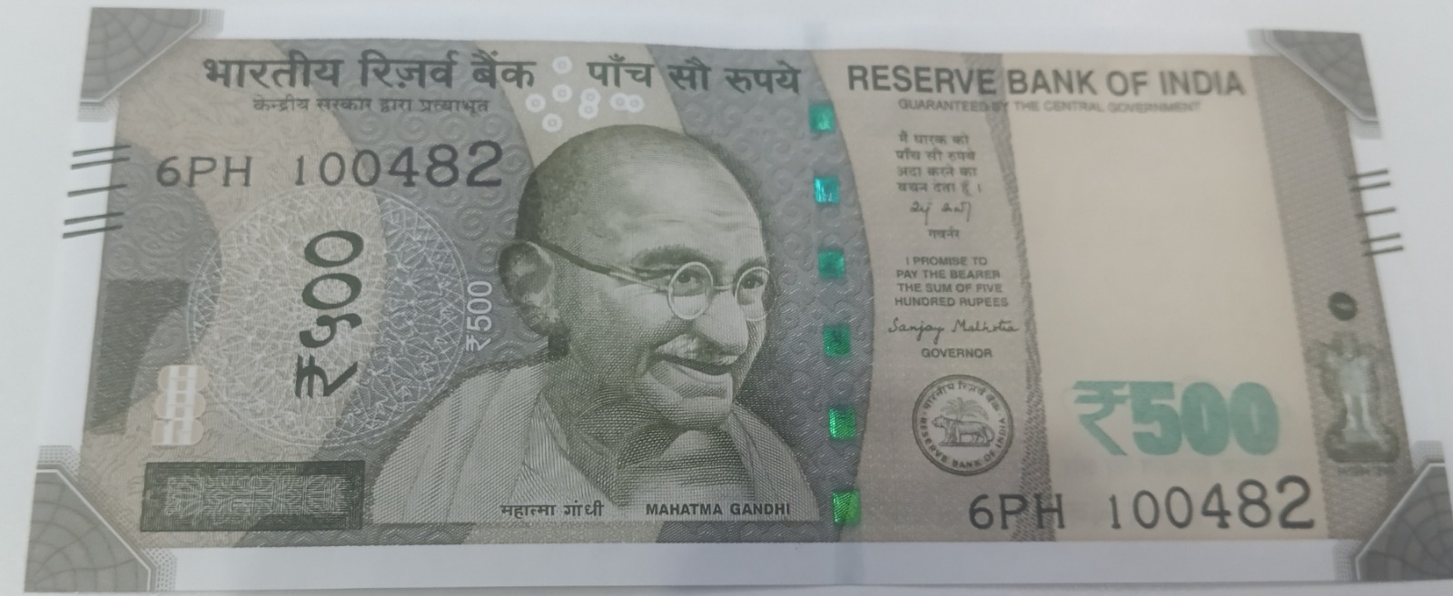 ₹500 Mahatma Gandhi New Series · 6PH 100482