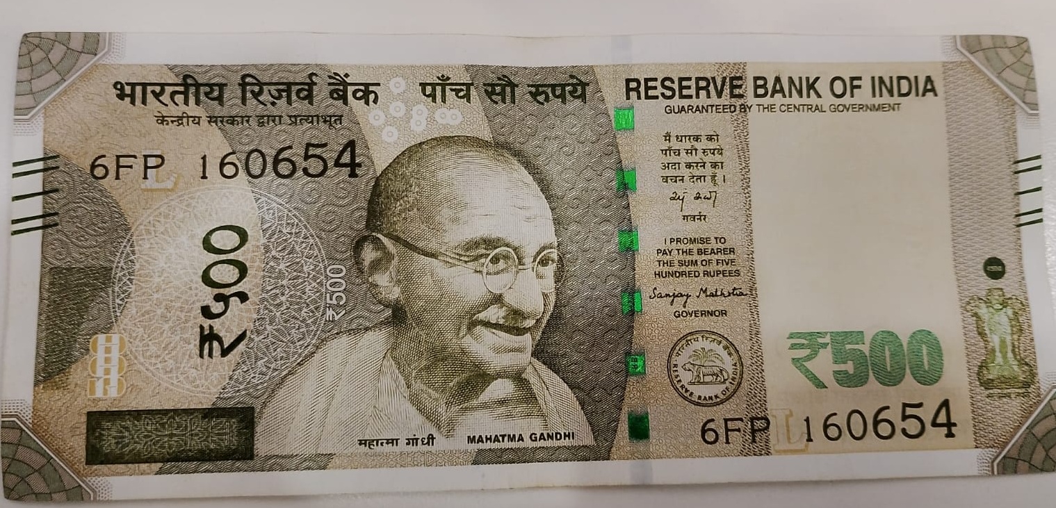 ₹500 Mahatma Gandhi New Series · 6FP 160654