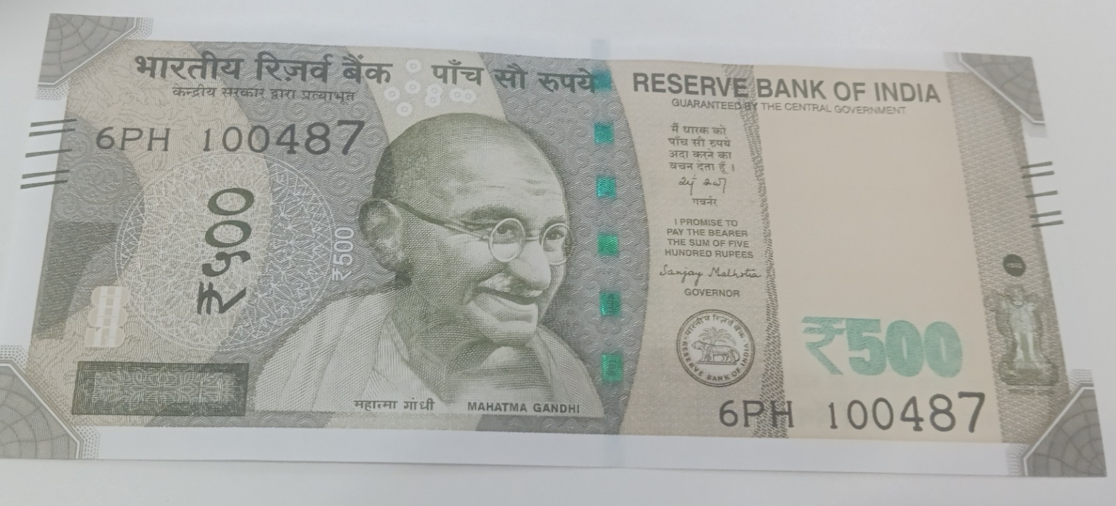 ₹500 Mahatma Gandhi New Series · 6PH 100487