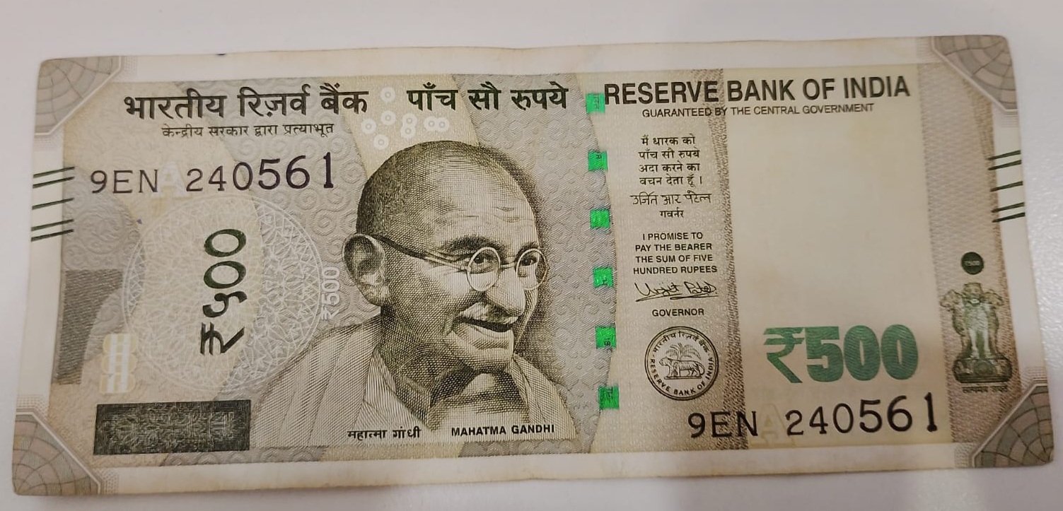 ₹500 Mahatma Gandhi New Series · 9EN 240561