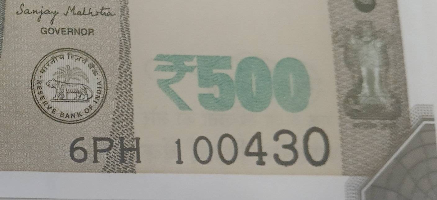 ₹500 Mahatma Gandhi New Series · 6PH 100430 — Detail