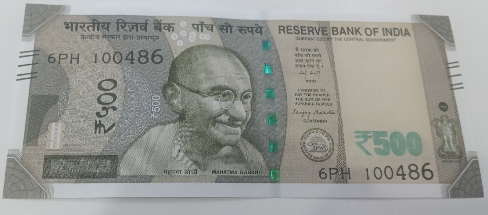 ₹500 Mahatma Gandhi New Series · 6PH 100486