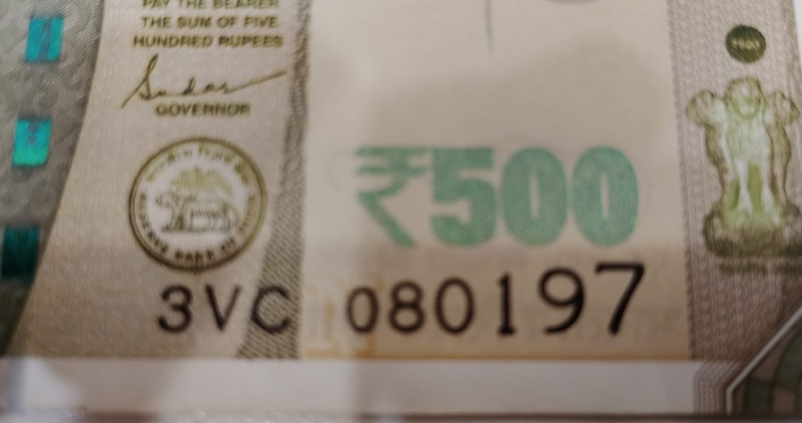 ₹500 Mahatma Gandhi New Series · 3VC 080197 — Detail