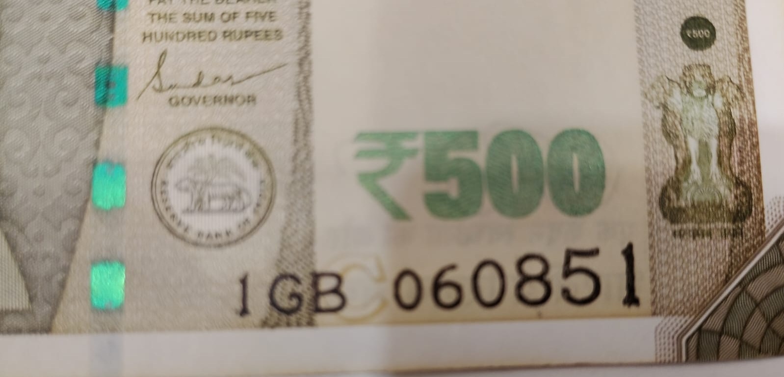 ₹500 Mahatma Gandhi New Series · 1GB 060851 — Detail