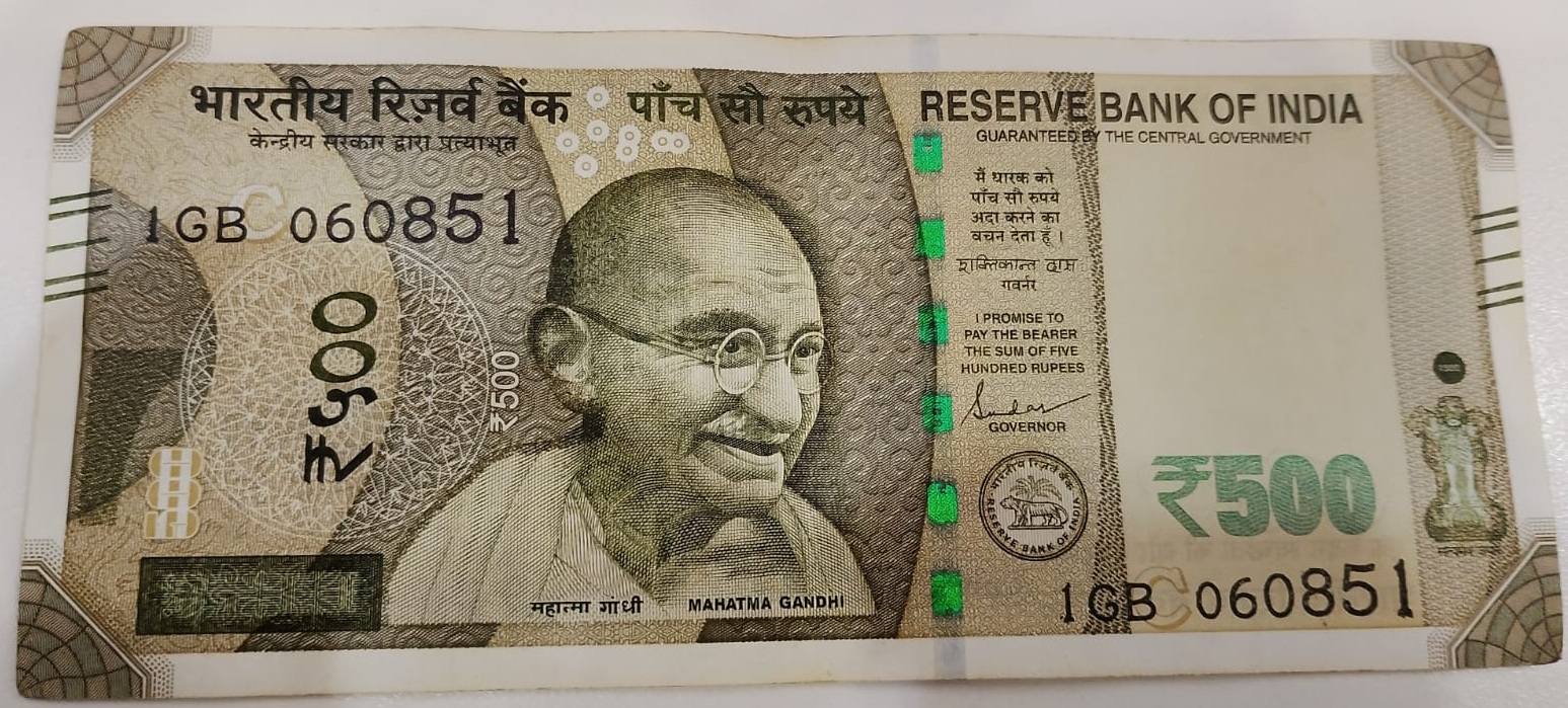 ₹500 Mahatma Gandhi New Series · 1GB 060851