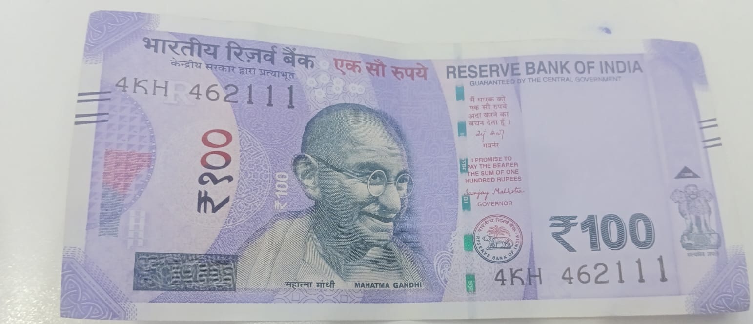 ₹100 Mahatma Gandhi New Series · 4KH 462111