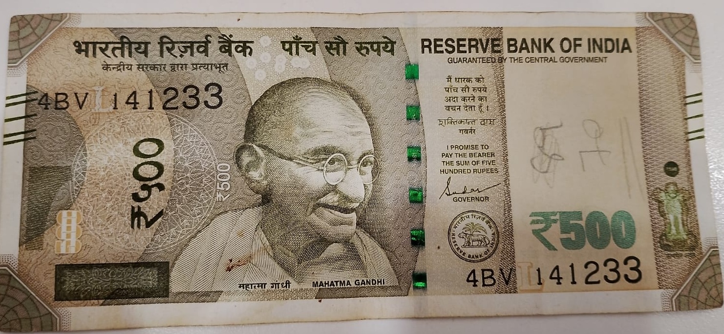 ₹500 Mahatma Gandhi New Series · 4BV 141233