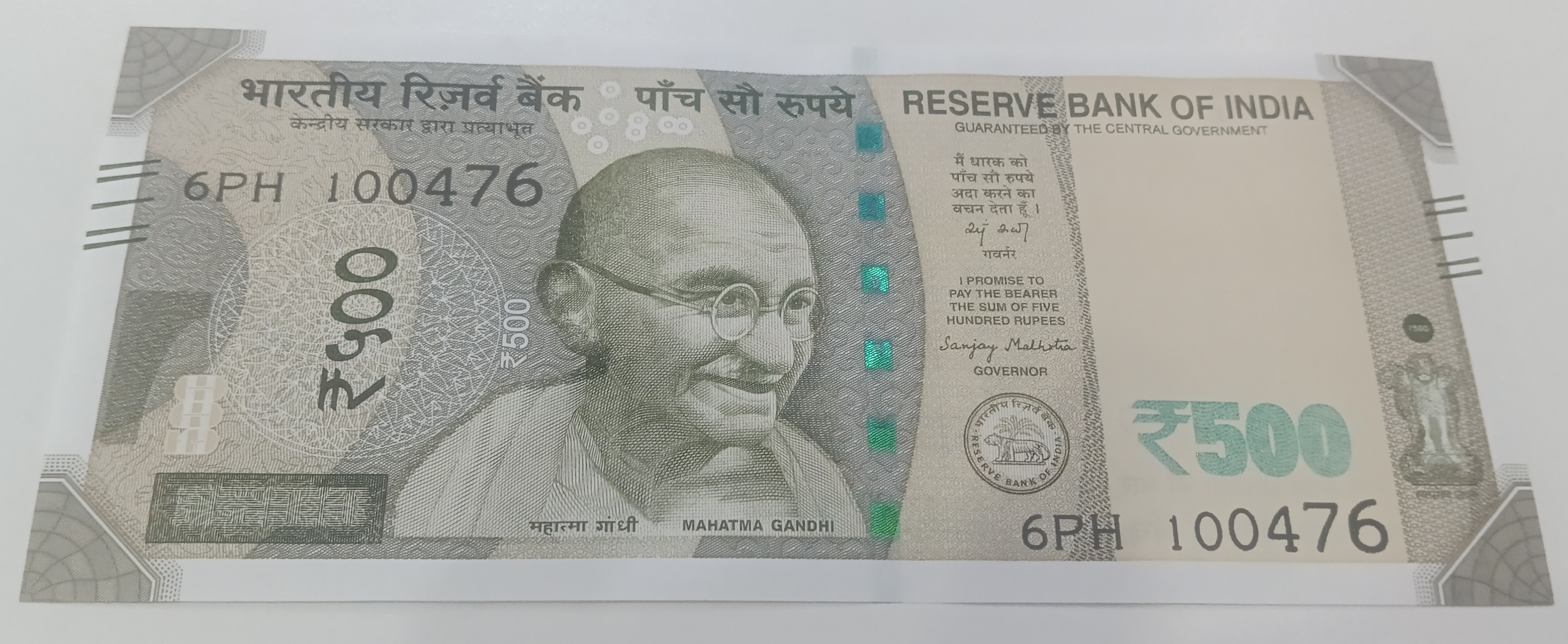 ₹500 Mahatma Gandhi New Series · 6PH 100476