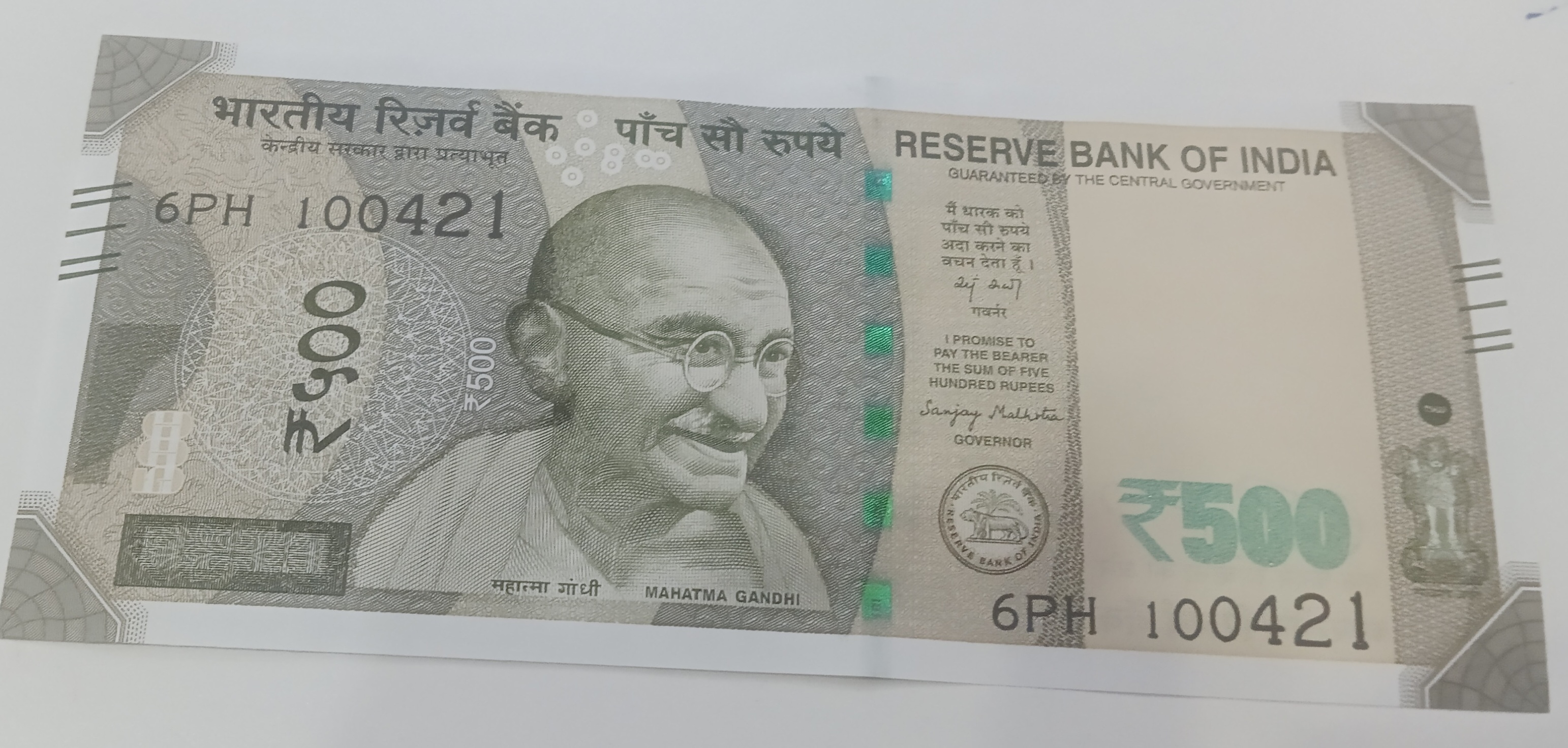 ₹500 Mahatma Gandhi New Series · 6PH 100421