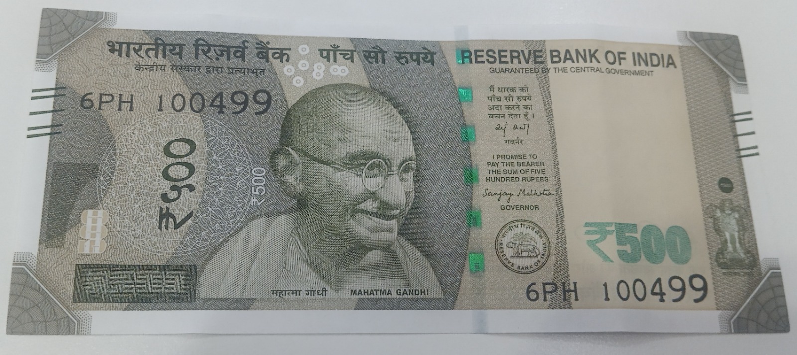 ₹500 Mahatma Gandhi New Series · 6PH 100499