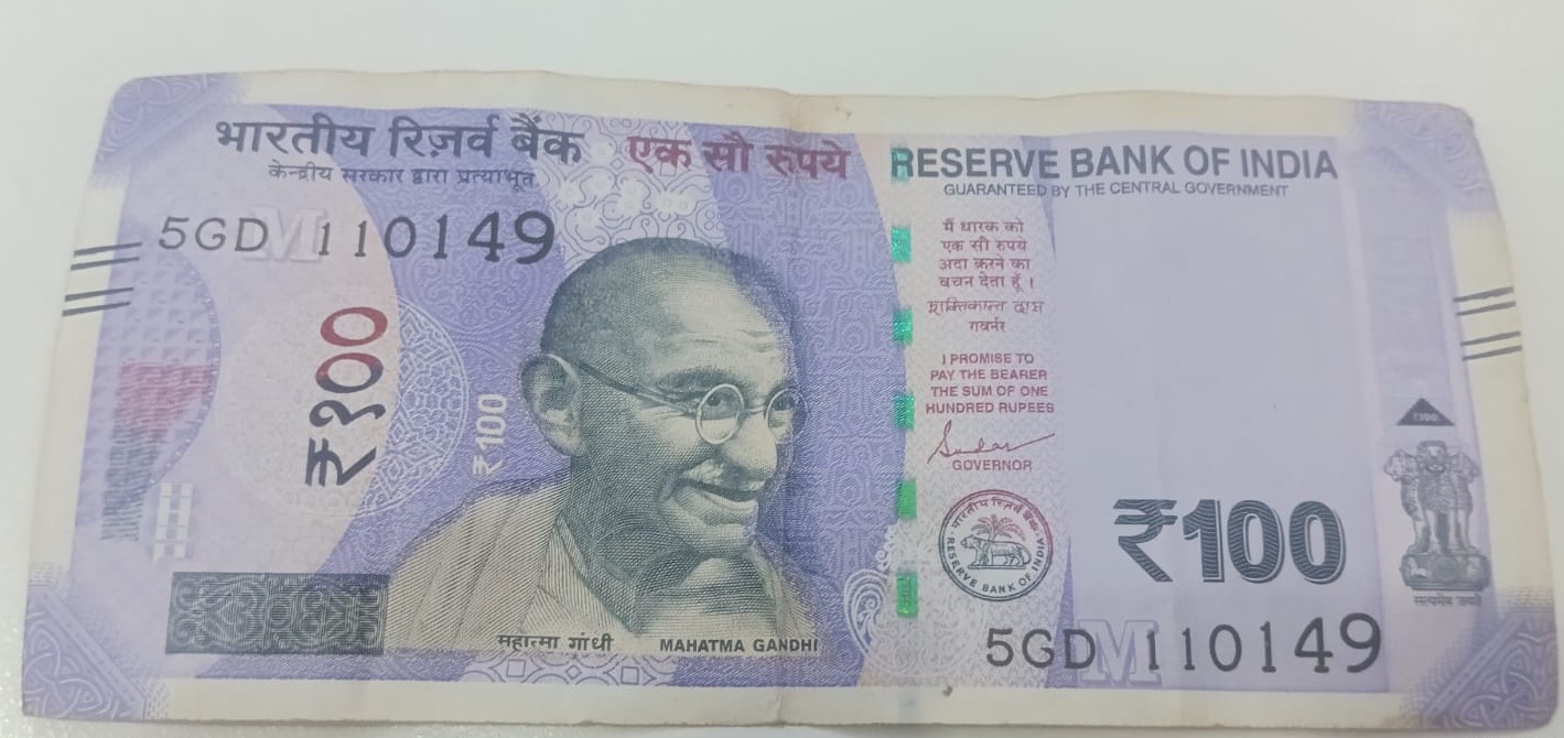 ₹100 Mahatma Gandhi New Series · 5GD 110149