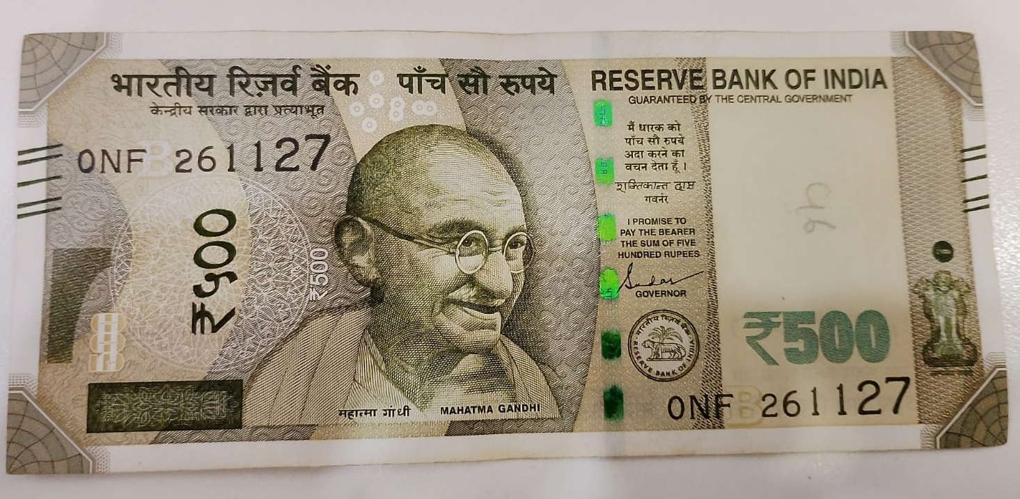 ₹500 Mahatma Gandhi New Series · 0NF 261127