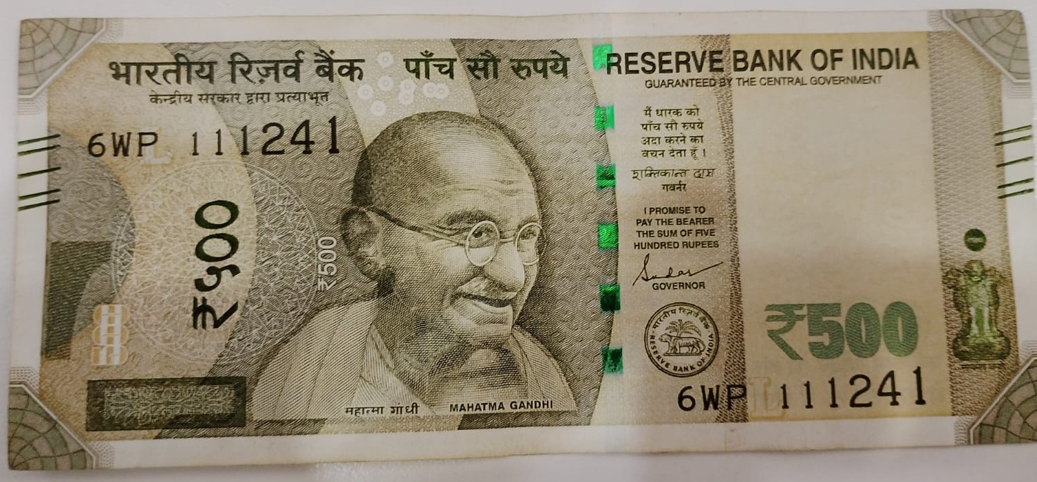 ₹500 Mahatma Gandhi New Series · 6WP 111241