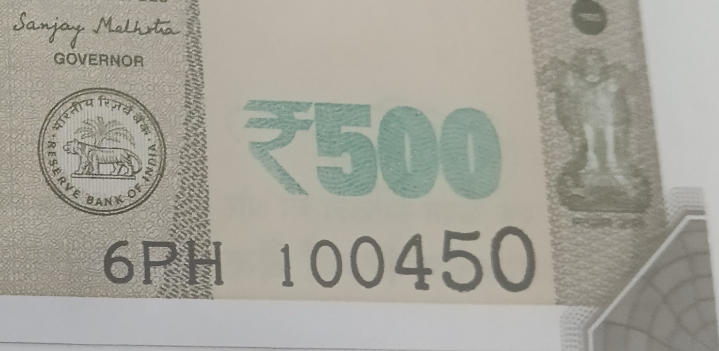 ₹500 Mahatma Gandhi New Series · 6PH 100450 — Detail