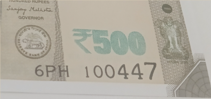 ₹500 Mahatma Gandhi New Series · 6PH 100447 — Detail