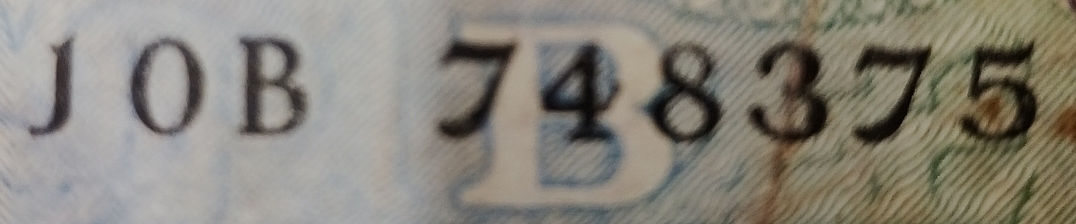 Indian Government ₹1 currency note — Detail
