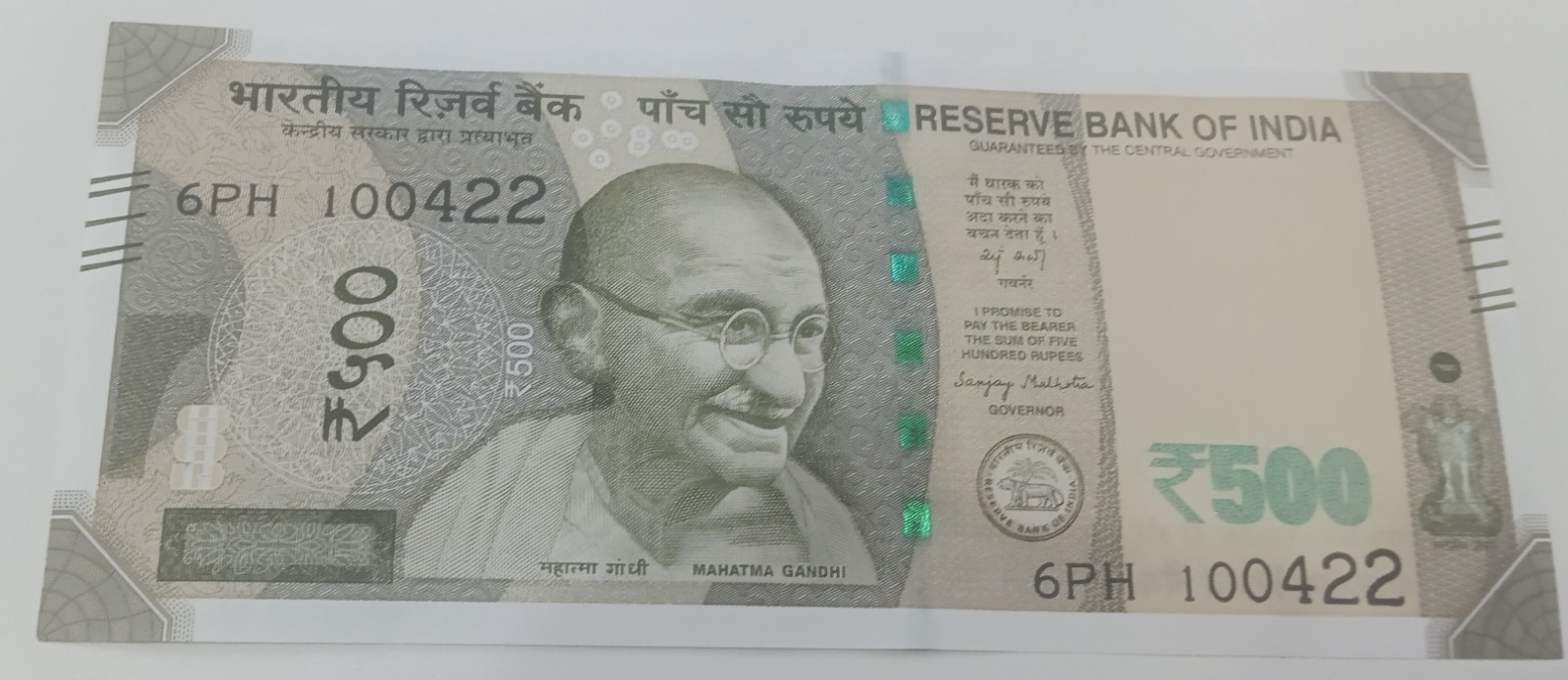 ₹500 Mahatma Gandhi New Series · 6PH 100422