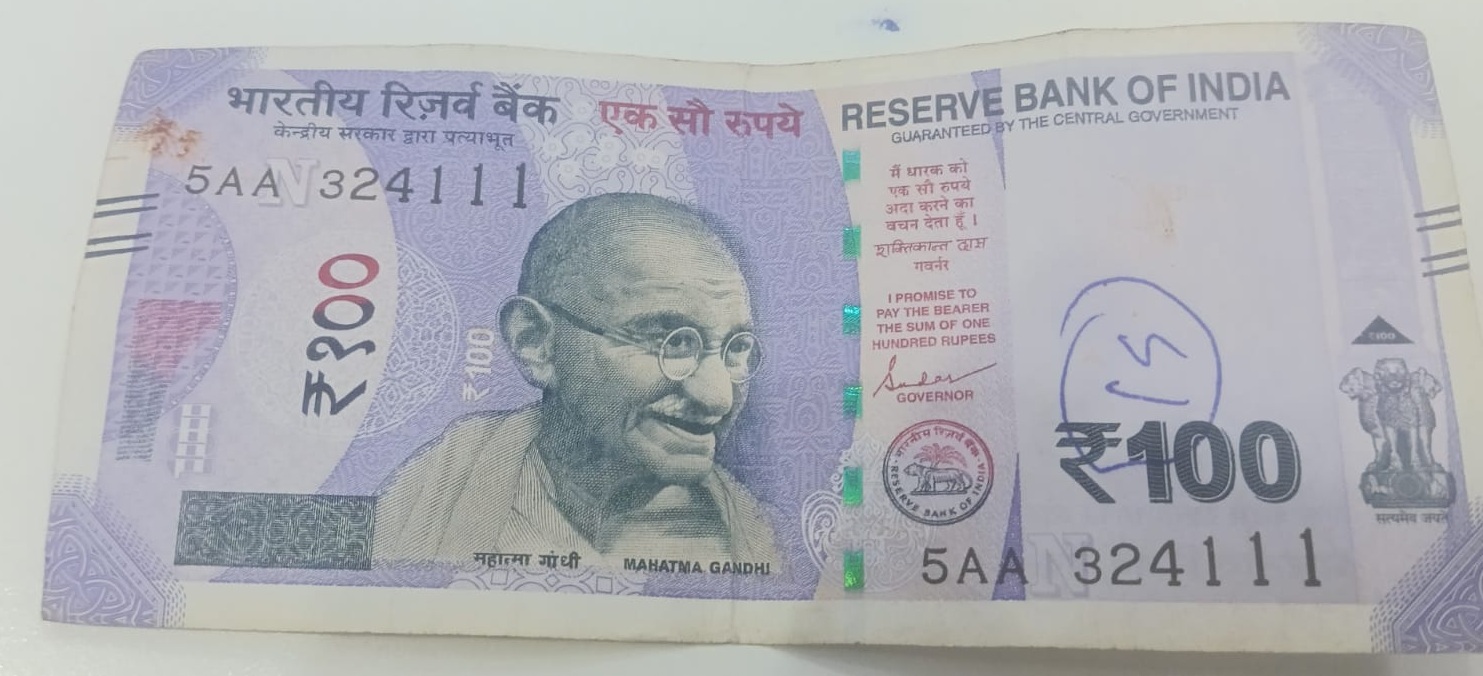 ₹100 Mahatma Gandhi New Series · 5AA 324111