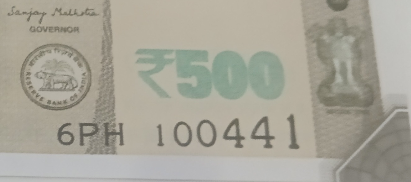 ₹500 Mahatma Gandhi New Series · 6PH 100441 — Front