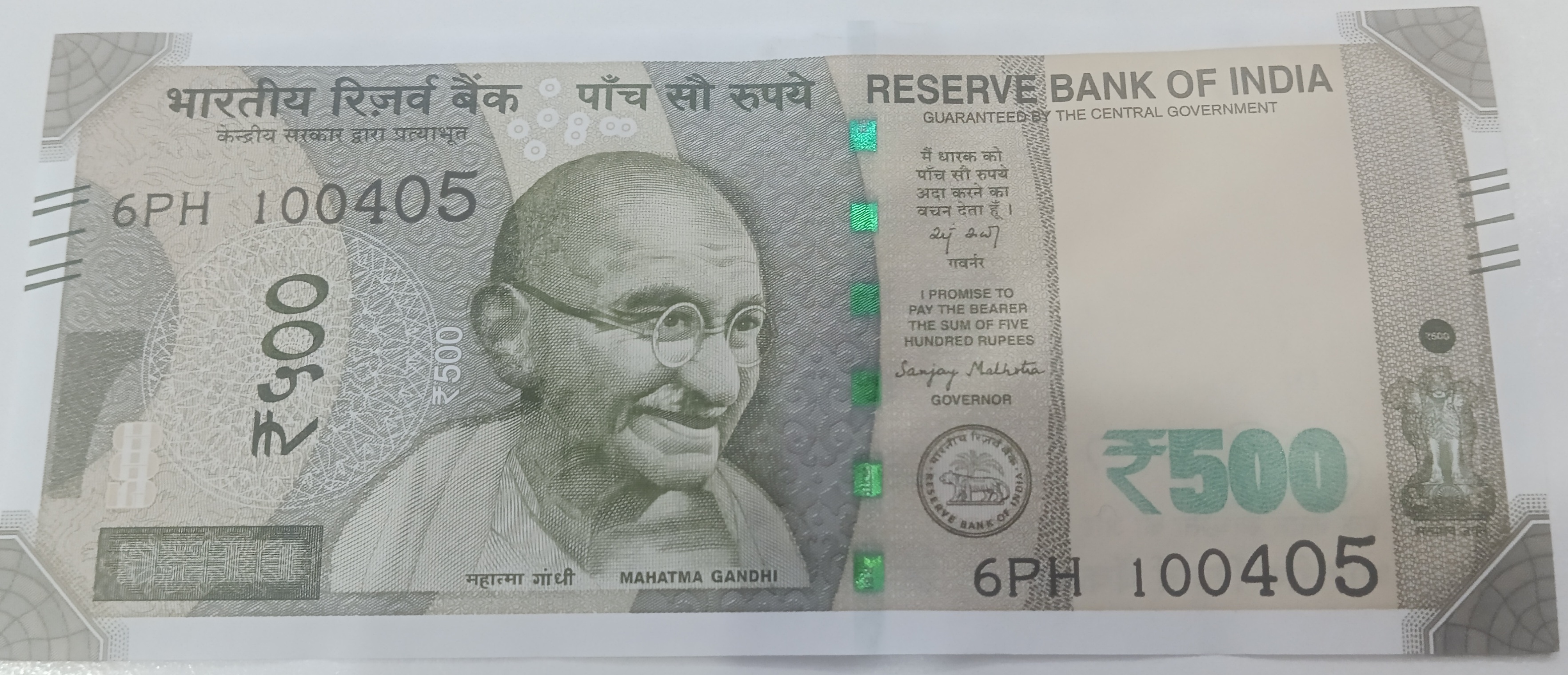 ₹500 Mahatma Gandhi New Series · 6PH 100405